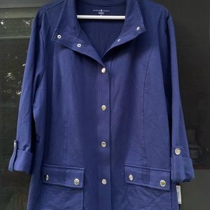 Karen Scott Sport Blue Jacket sz 1X new